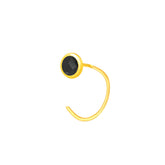 22K Yellow Gold Assorted Small Black Nose Pin with Wire with gold weight of 0.09g